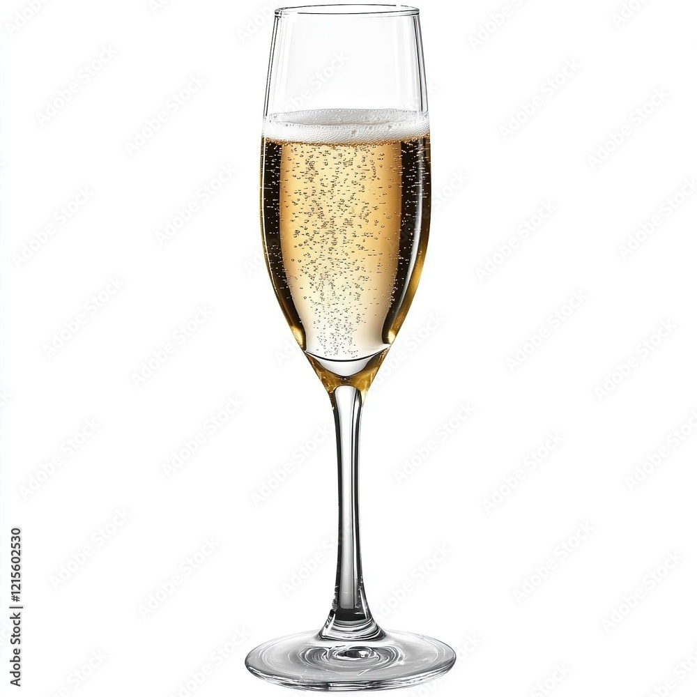 Crystal champagne glass with transparent background. Crystal champagne glass with transparent background.