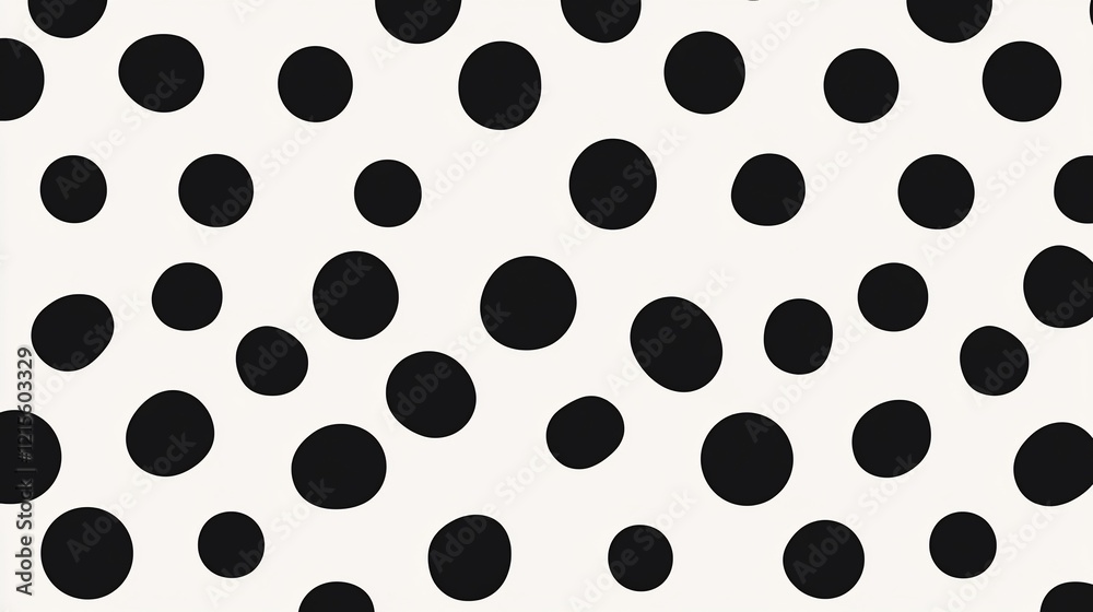 Abstract Black and White Polka Dot Pattern Design Abstract Black and White Polka Dot Pattern Design