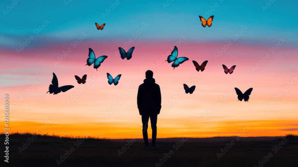 Countless, A digital artwork depicting a narrative of personal growth and discovery, illustrating a character's journey to self-awareness and understanding.