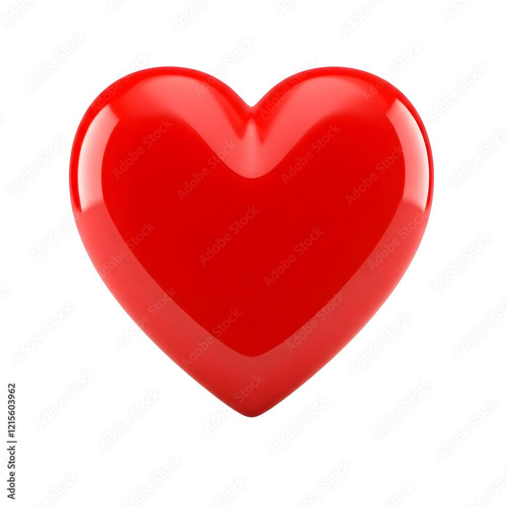 3D red heart isolated on transparent background. 3D rendering. PNG 3D red heart isolated on transparent background. 3D rendering. PNG