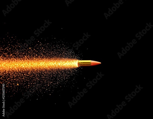 A bullet is flying through the air photo