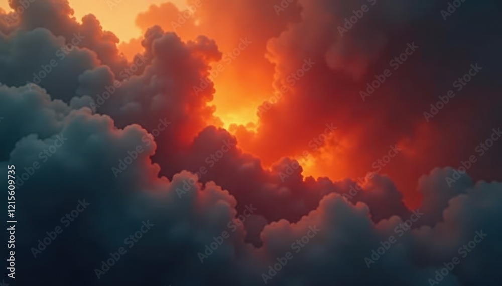 Fiery orange glow through dense smoke, building ablaze , risk assessment, fire Fiery orange glow through dense smoke, building ablaze , risk assessment, fire