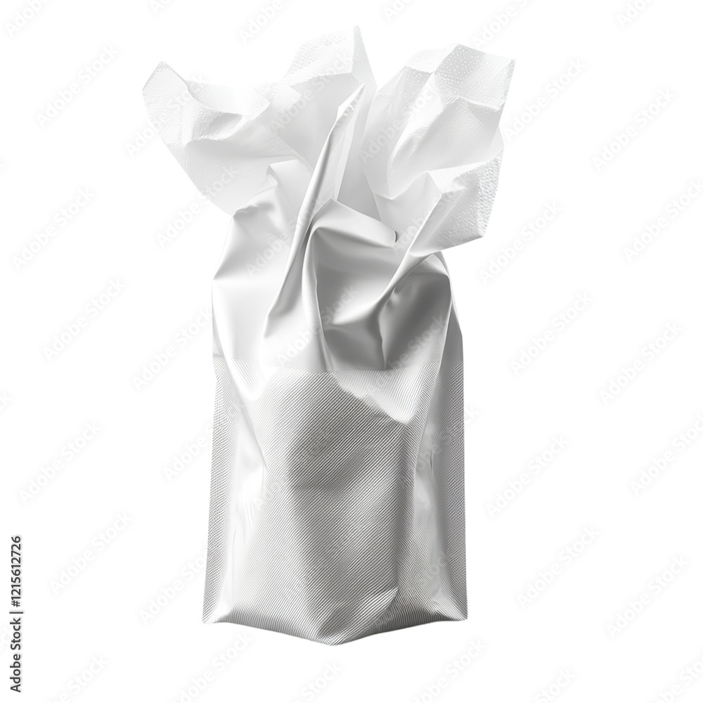 Crumpled White Paper Pack on Isolated Isolated on transparent background Crumpled White Paper Pack on Isolated Isolated on transparent background