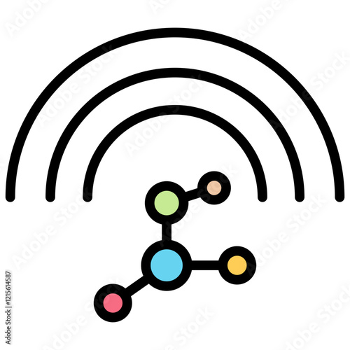 Signal Transduction Outline Color Icon