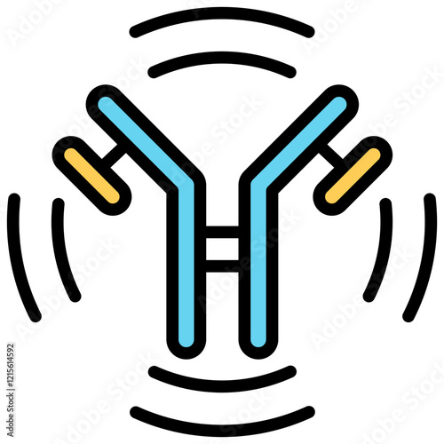 Antibody Outline Color Icon
