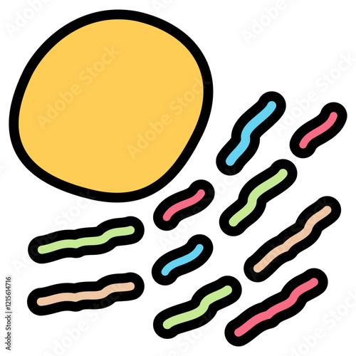 Endoplasmic Reticulum Outline Color Icon