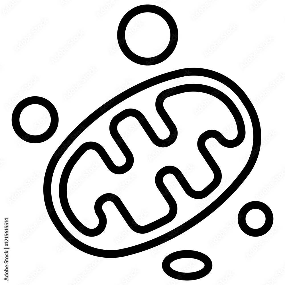 Mitochondrion Outline Icon