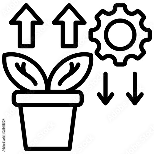 Photosynthesis Outline Icon
