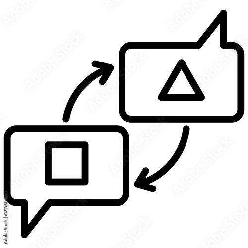Translation Outline Icon