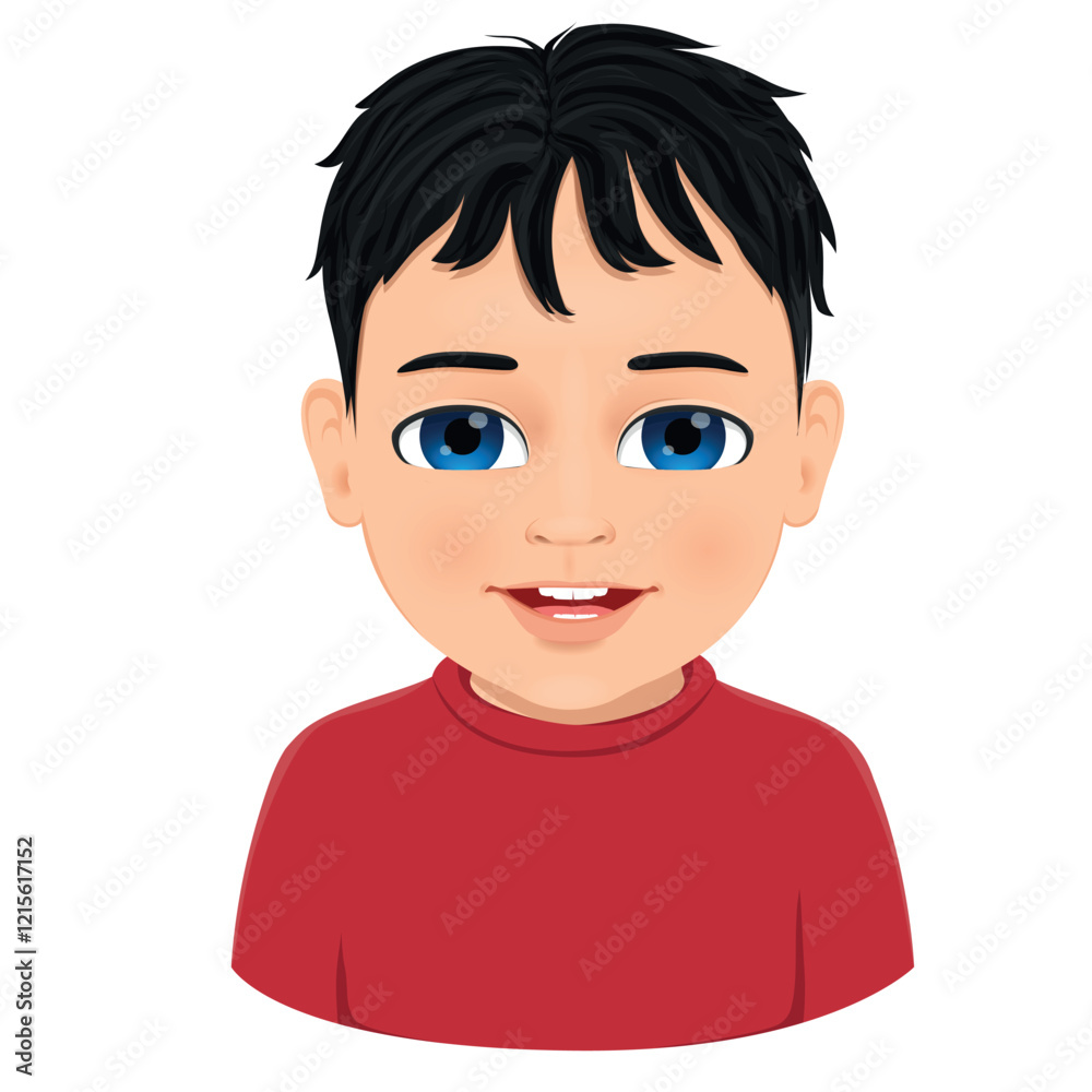 Portrait or face of cute and smiling little boy Portrait or face of cute and smiling little boy