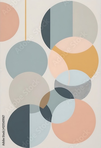 Wallpaper Mural Abstract Pastel Circles Modern Art Design Torontodigital.ca