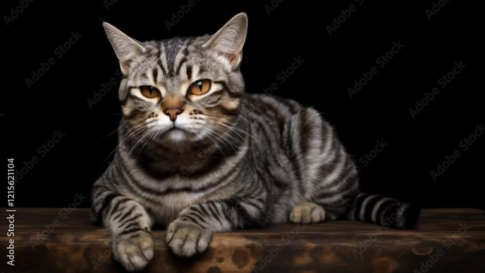 Cute cat against dark background Cute cat against dark background