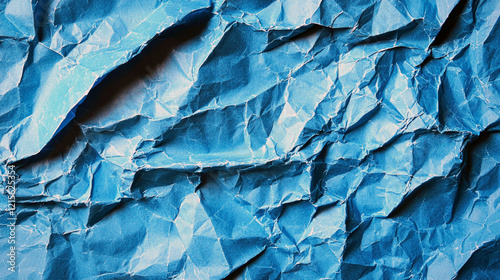 Wallpaper Mural Crumpled Blue Paper Texture: Abstract Background for Design Projects Torontodigital.ca