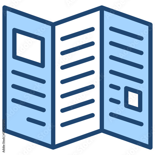 Brochure Blue Icon