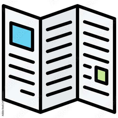 Brochure Outline Color Icon
