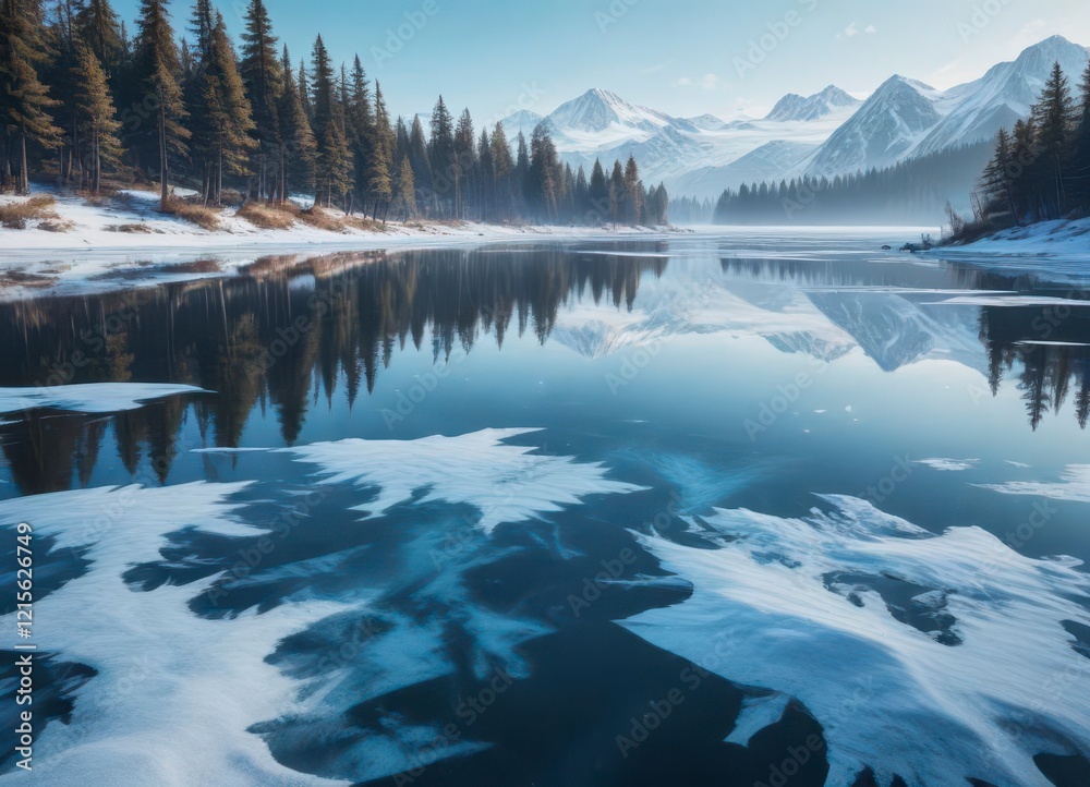 Frozen lake or pond with intricate blue ice patterns, ice, texture, background Frozen lake or pond with intricate blue ice patterns, ice, texture, background