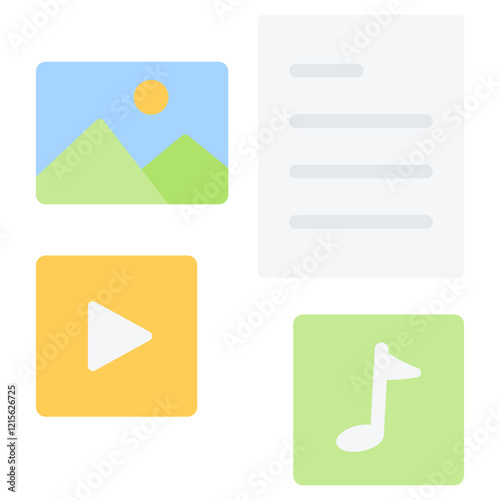 Media Flat Icon