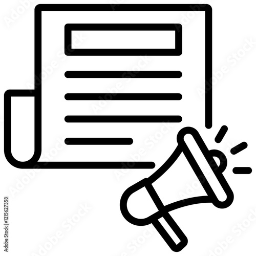 Press Release Outline Icon