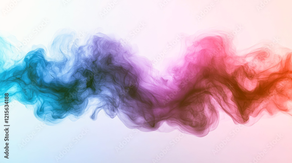 Fototapeta premium Abstract Colorful Smoke: Dynamic Swirling Texture, Ethereal and Dreamlike Digital Art