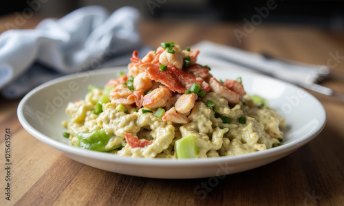 Creamy Lobster Salad with Celery, Chives, and a light Tarragon Dressing