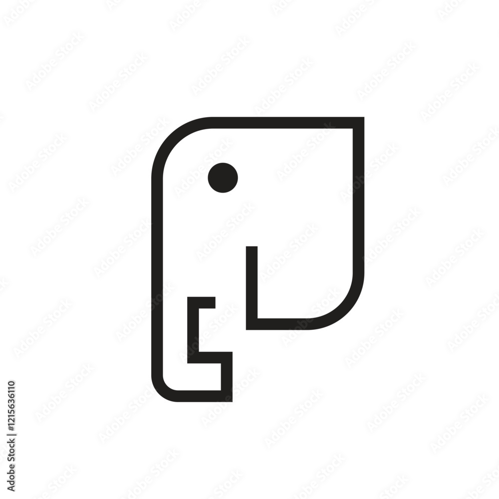 Logo minimalist elephant unique design Logo minimalist elephant unique design