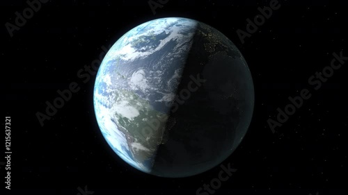 The map of Gibraltar appears on the surface of the earth at night