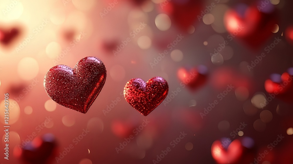 Floating hearts Valentine's Day background. Floating hearts Valentine's Day background.