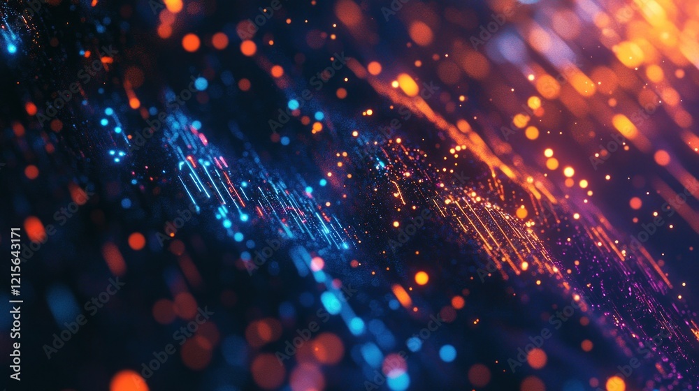 Fototapeta premium Abstract Digital Art: A Symphony of Light and Color