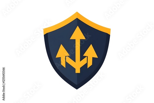 Free Download Shield icon with upward arrows, symbolizing protection and sustainable growth. - GFXLoad