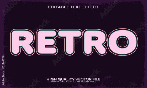 Retro classic text effect, editable text effect and vintage 3d font style bold shadow oldschool poster design