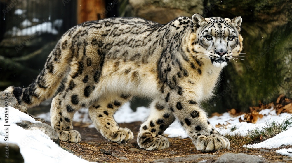 Majestic Snow Leopard in Winter Wonderland Majestic Snow Leopard in Winter Wonderland