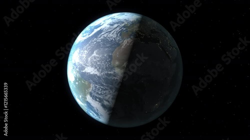 The map of Greece appears on the surface of the earth at night