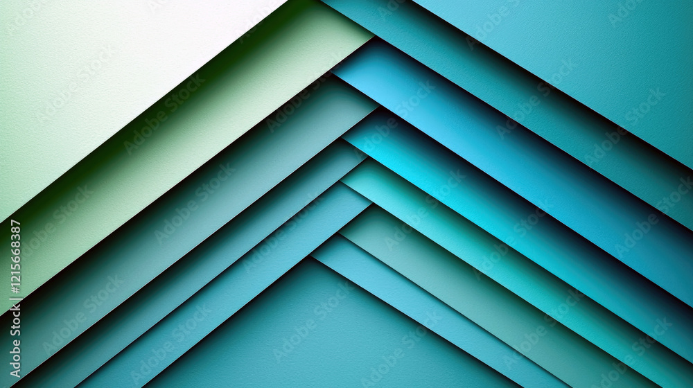 Obraz premium Abstract Geometric Pattern: Blue and Green Gradient Texture Background