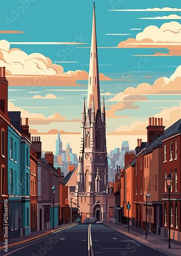 Photography Travel Destination in Dublin Ireland vintage print