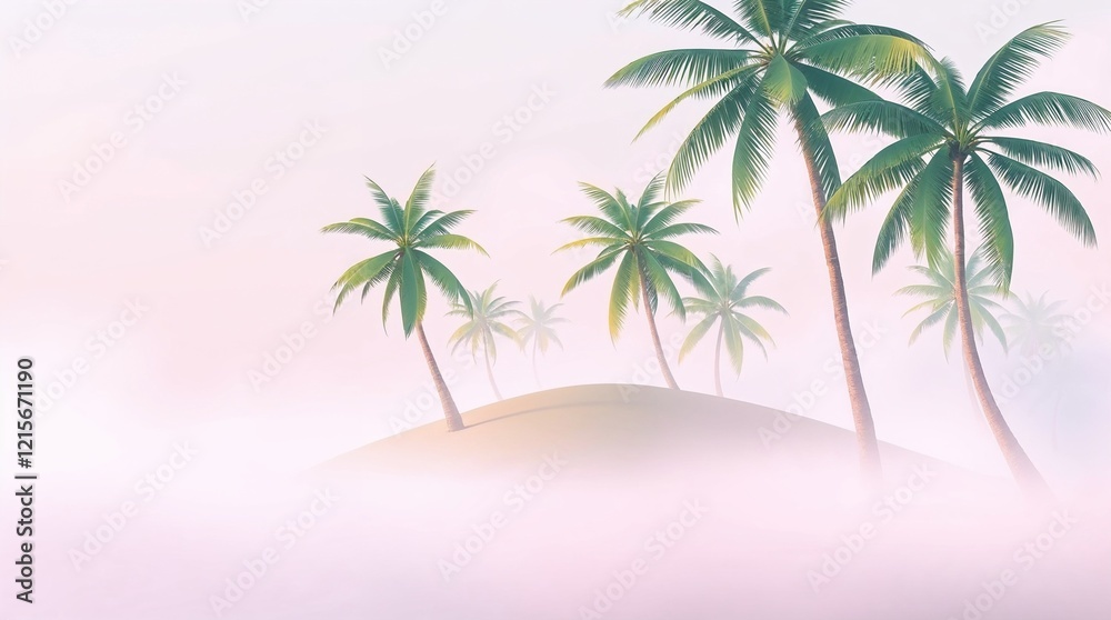Obraz premium foggy tropical island