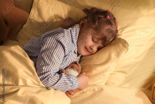Adorable little girl with t...