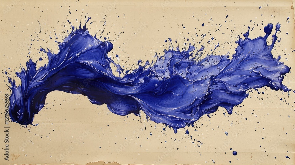 Obraz premium Abstract Blue Paint Splash Artistic Expression