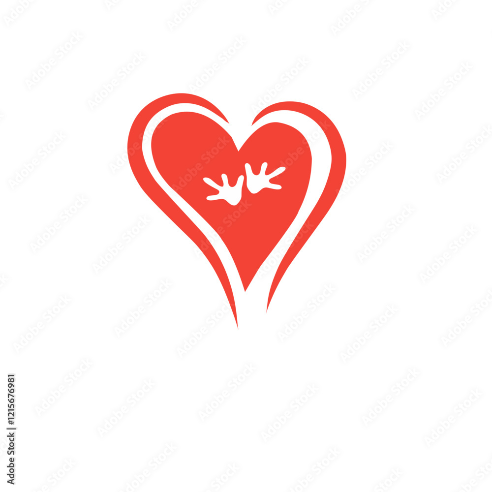 heart footprint vector heart footprint vector