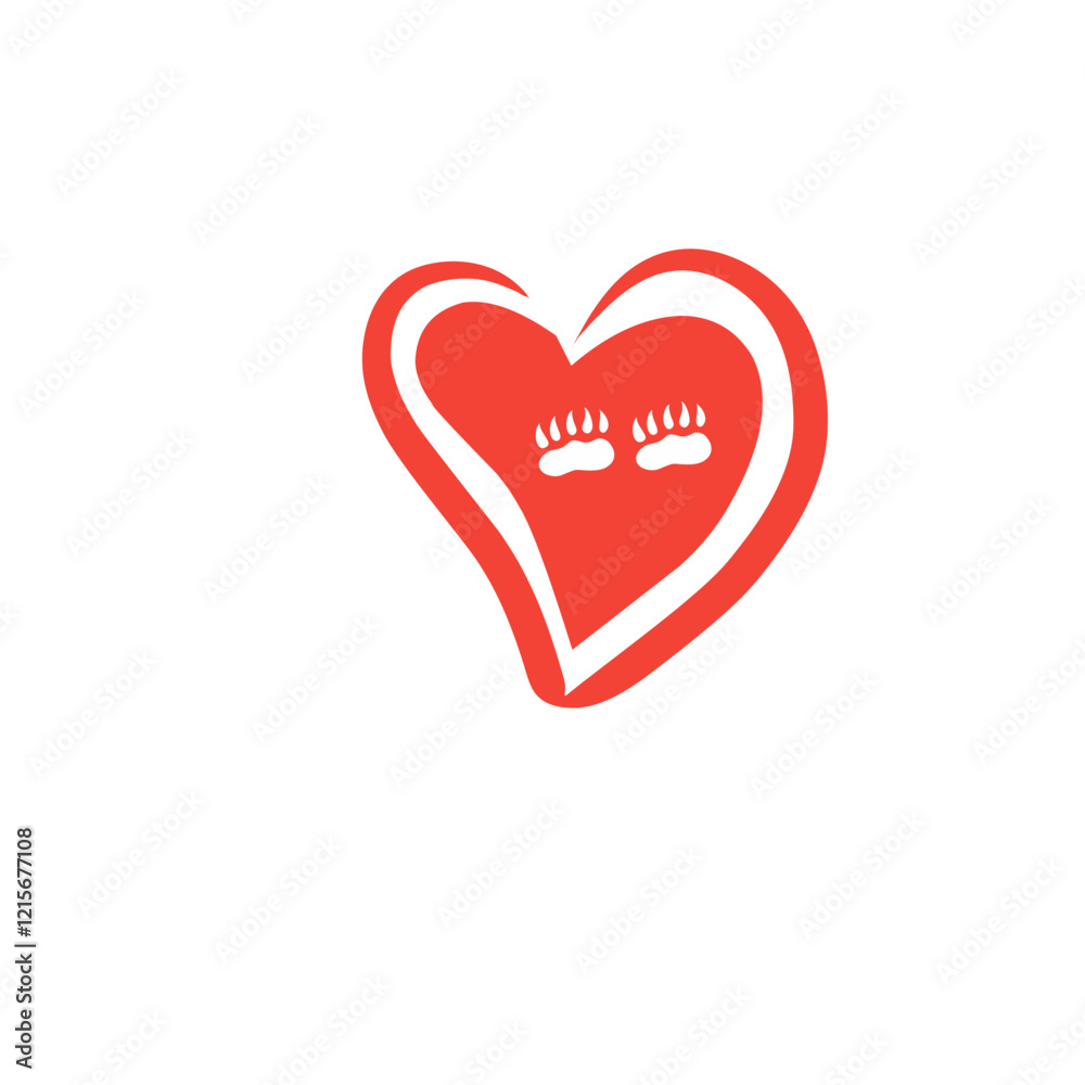 heart footprint vector heart footprint vector