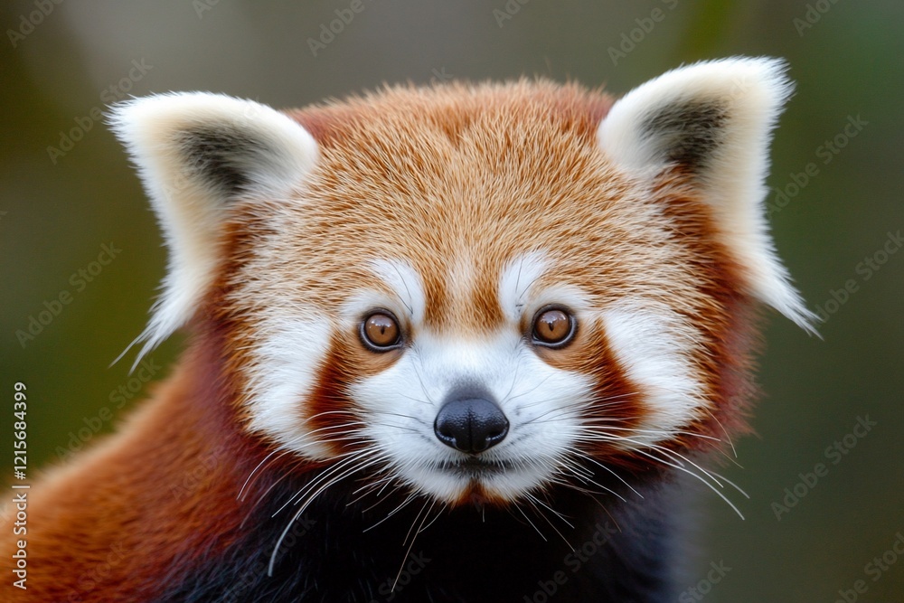 Close-up portrait of a red panda. Close-up portrait of a red panda.