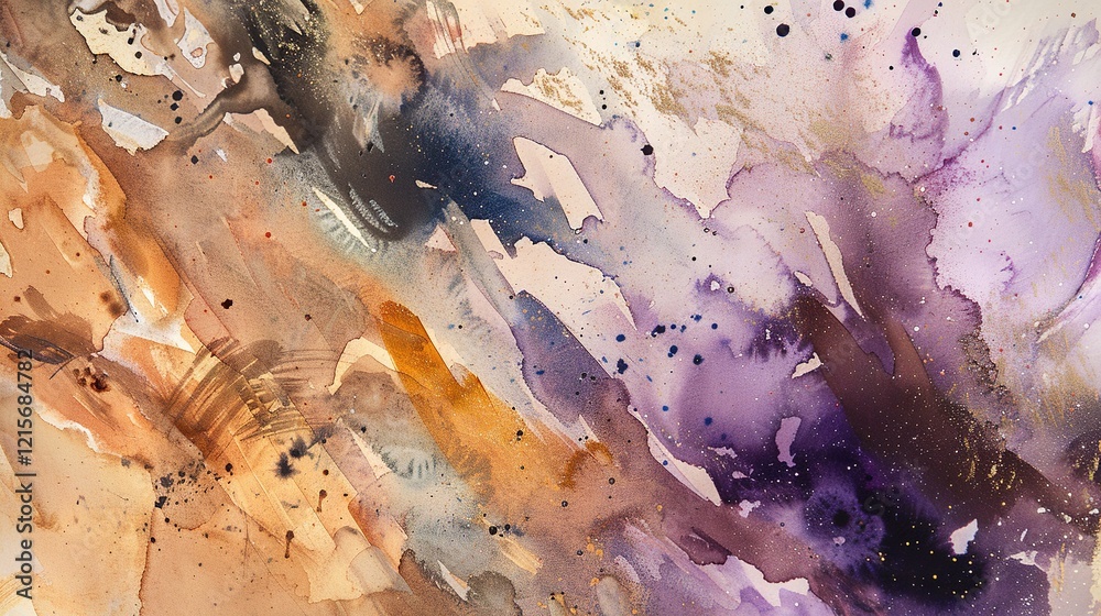 Fototapeta premium Galaxy_painting_Watercolor_background_Abstract
