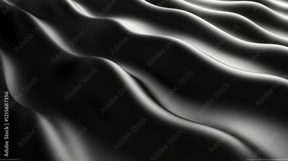 Dark, wavy fabric texture, abstract background, design element Dark, wavy fabric texture, abstract background, design element