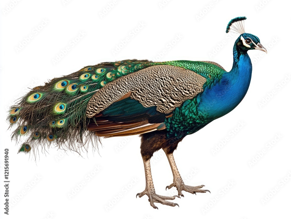 Obraz premium Majestic Indian Peacock Bird Stunning Feathers Wildlife