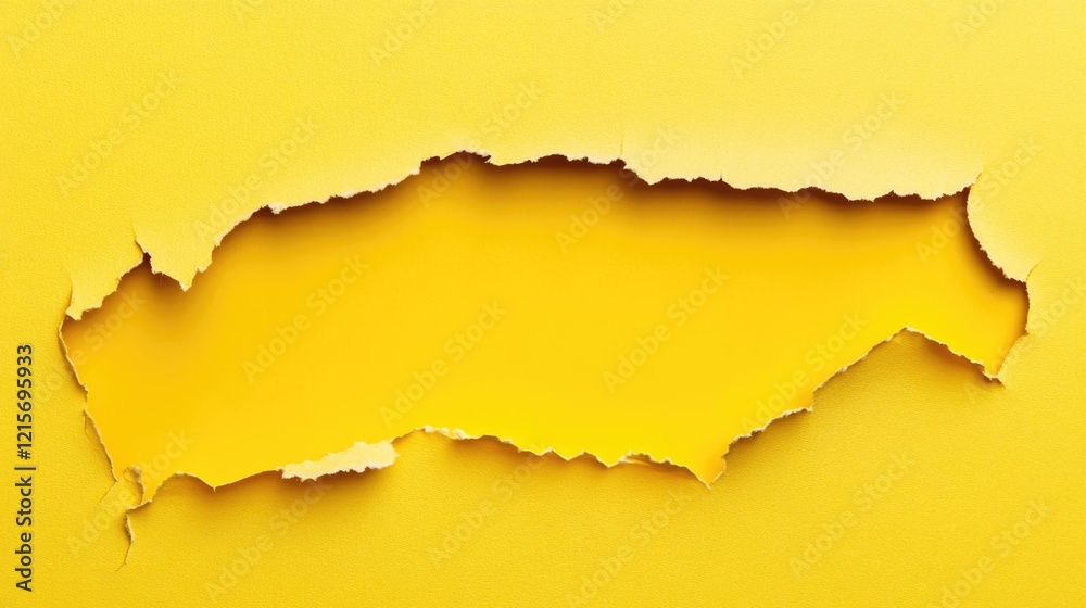Yellow Wall with Torn Paper Edges and Copy Space for Text or Graphics Yellow Wall with Torn Paper Edges and Copy Space for Text or Graphics