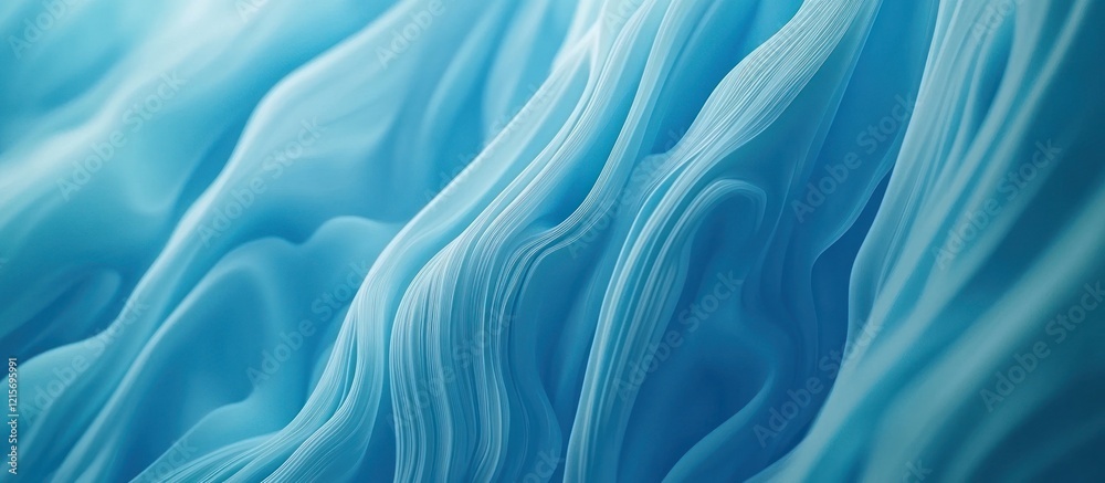 Obraz premium Abstract Blue Fabric Waves