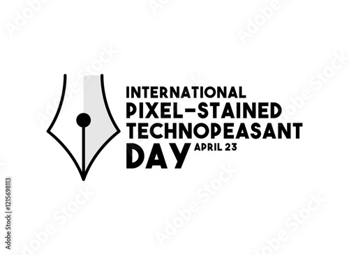 International Pixel-Stained Technopeasant Day. April 23. Pen icon.