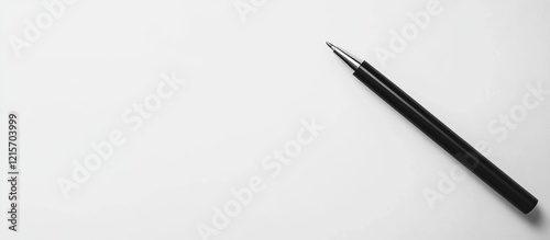 Wallpaper Mural Black pen on white paper background with ample copy space for text placement Torontodigital.ca
