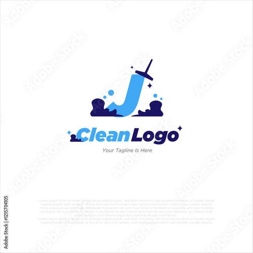 Vector a bubble foam icon and Letter J logo inspiration