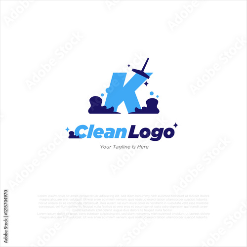 Vector a bubble foam icon and Letter K logo inspiration