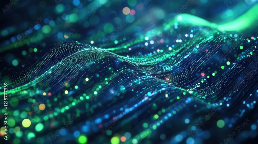 a mesmerizing aurora of digital energy waves flowing like liquid neon through darkness with ethereal green and blue ribbons intertwining in graceful curves creating a sense of organic technology a mesmerizing aurora of digital energy waves flowing like liquid neon through darkness with ethereal green and blue ribbons intertwining in graceful curves creating a sense of organic technology